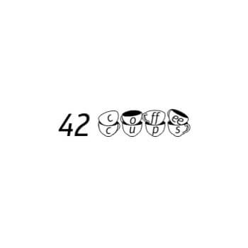42 coffee cups